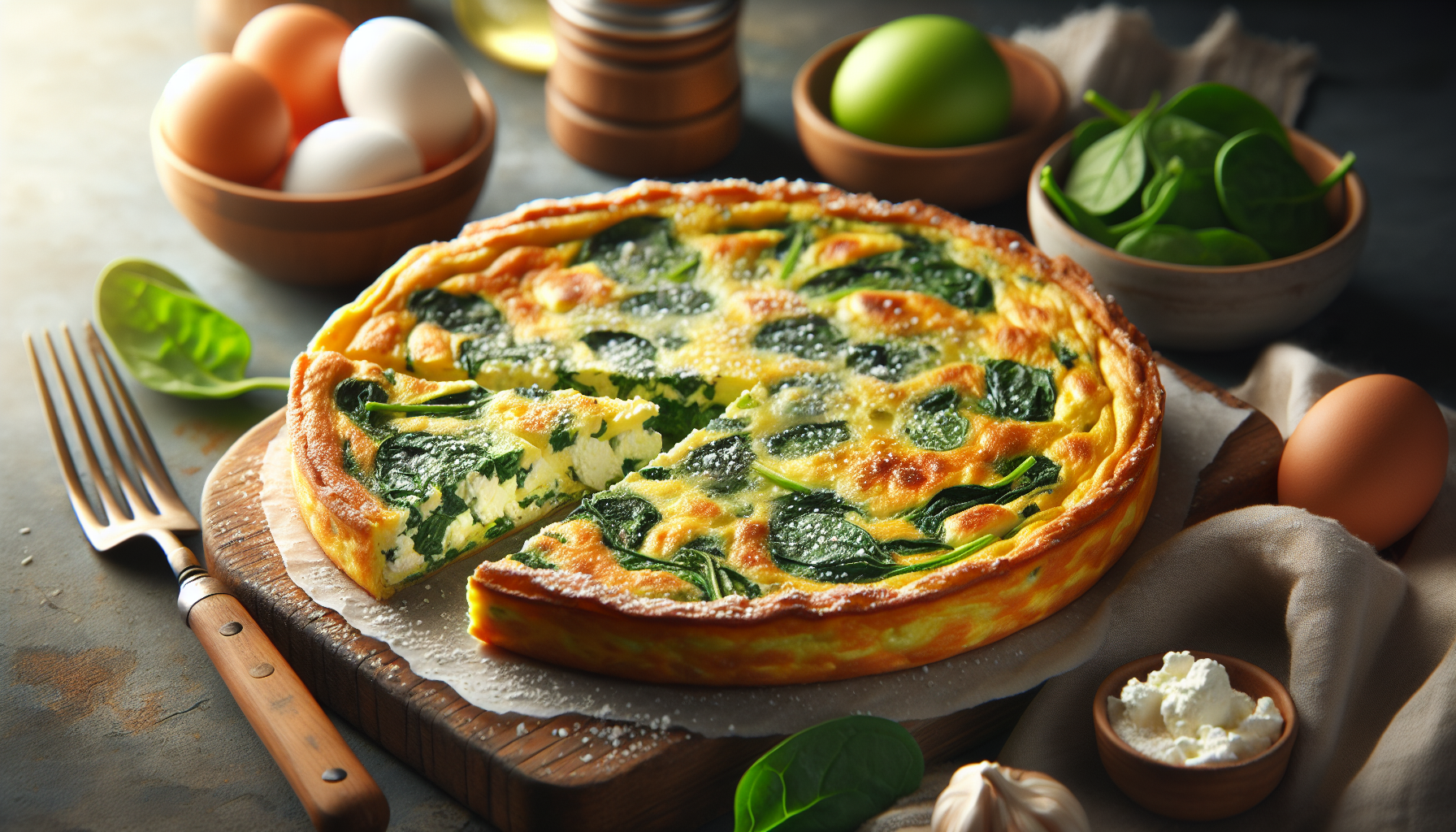 frittata di ricotta e spinaci